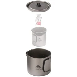 MSR Titan Kettle 900ml -Msr 13845 msr titan titanium kettle 900ml cup 450ml nesting revised