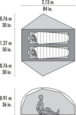 MSR FreeLite 2 Tent - 2 Places|-|Tente FreeLite 2 - 2 Places -Msr MSR 05843 7E 7EDetail 20Red