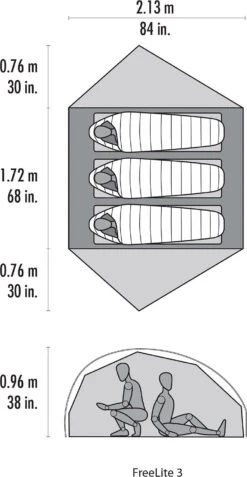 MSR FreeLite 3-Person Tent|-|Tente FreeLite 3 Personnes -Msr MSR 05844 7E 7Eplan 20Red 20 20Red adeb4b9c 8131 4993 9f59 558f8cbf01ce