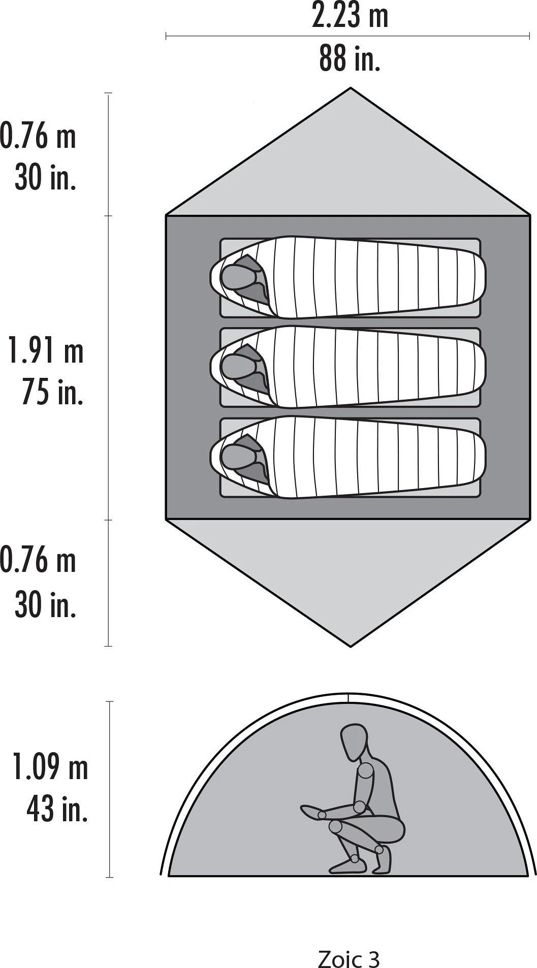 MSR Zoic 3 Tent|-|Tente Zoic 3 3 MSR Zoic 3 Tent|-|Tente Zoic 3 - Image 3