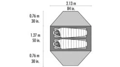 MSR Elixir 2 Tent - 2 Person, 3 Season -Msr opplanet msr elixir tent 2 person 3 season footprint included white red 10311 av 9